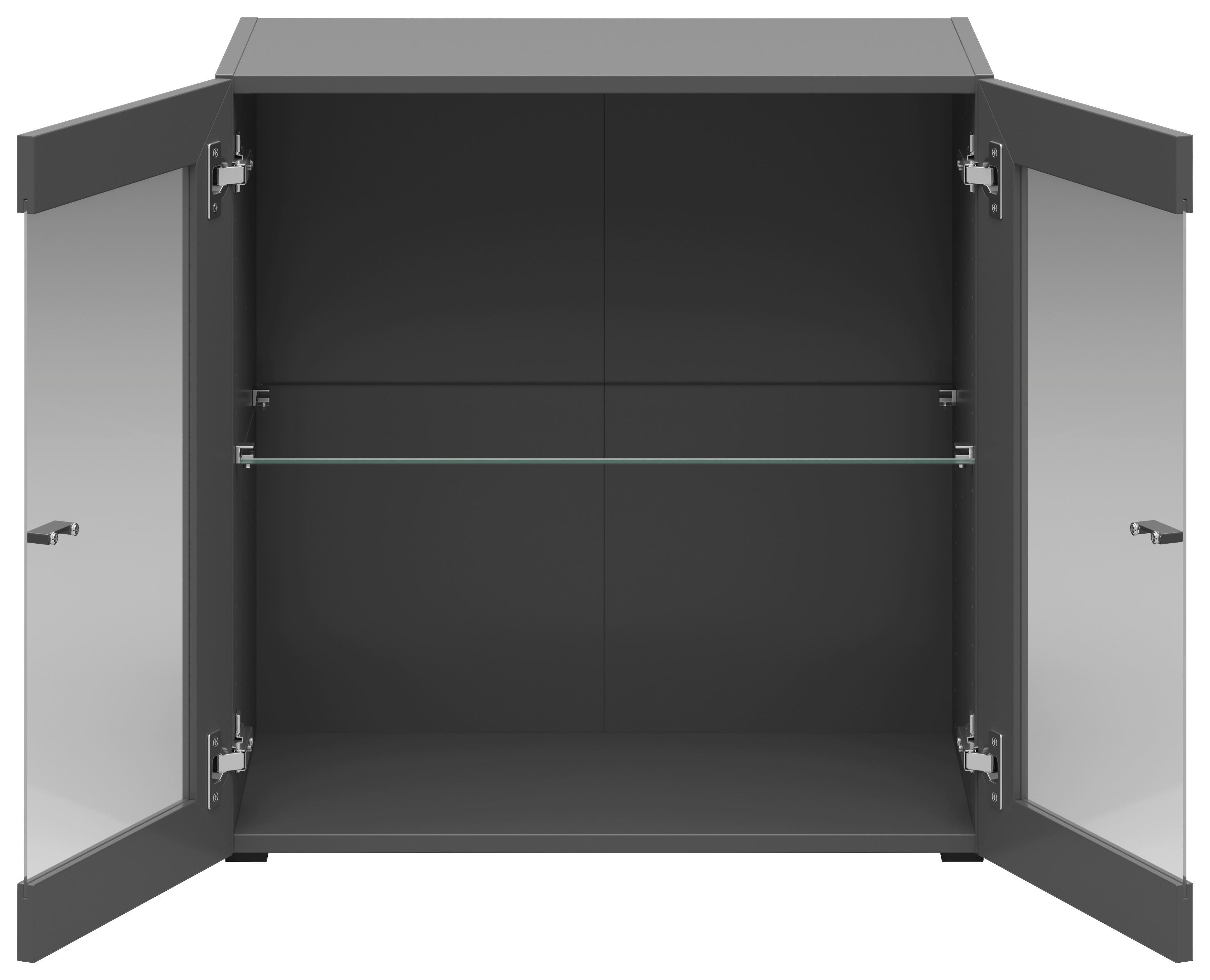 Vitrine System 64 anthrazit matt B/H/T: ca. 64x64x35 cm System 64 - anthrazit (64,00/64,00/35,00cm)