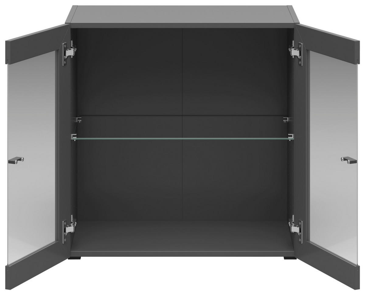 Vitrine System 64 anthrazit matt B/H/T: ca. 64x64x35 cm System 64 - anthrazit (64,00/64,00/35,00cm)