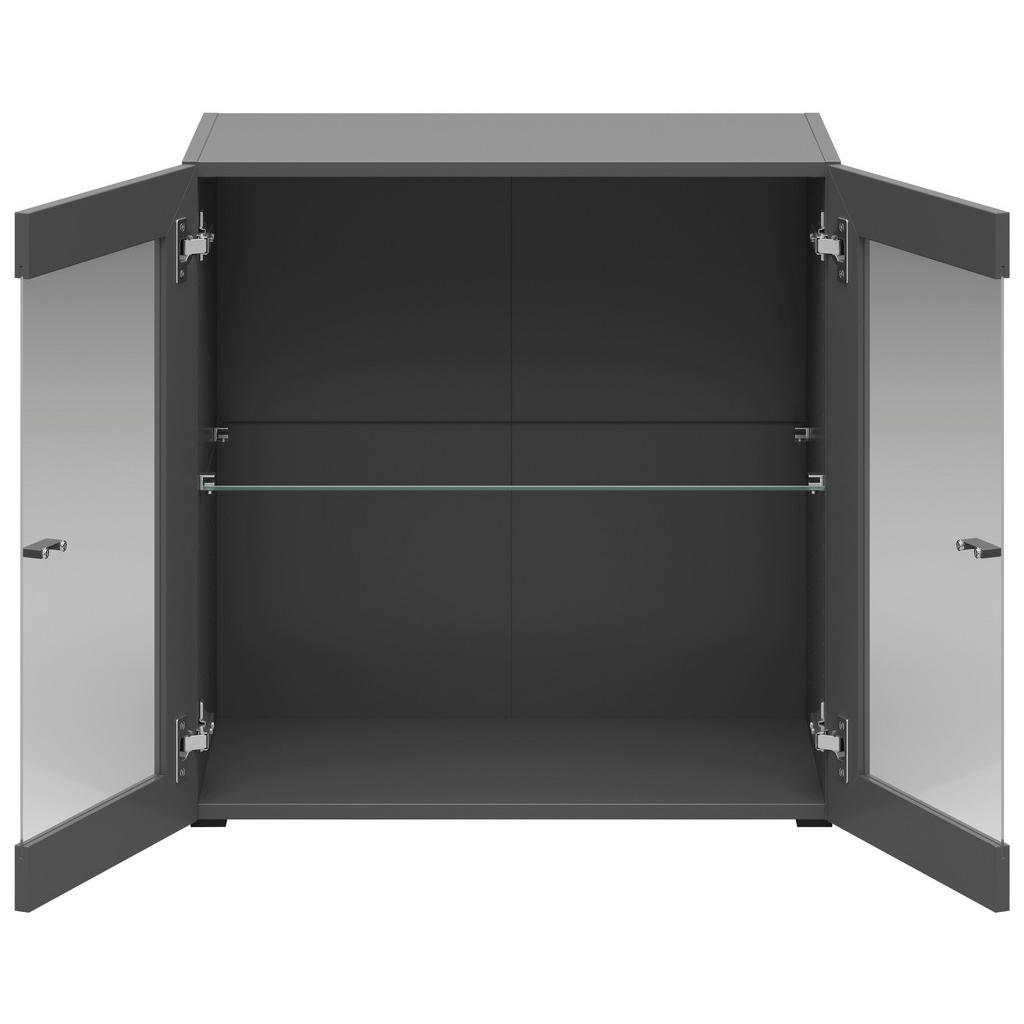 Thumbnail - Vitrine System 64 anthrazit matt B/H/T: ca. 64x64x35 cm