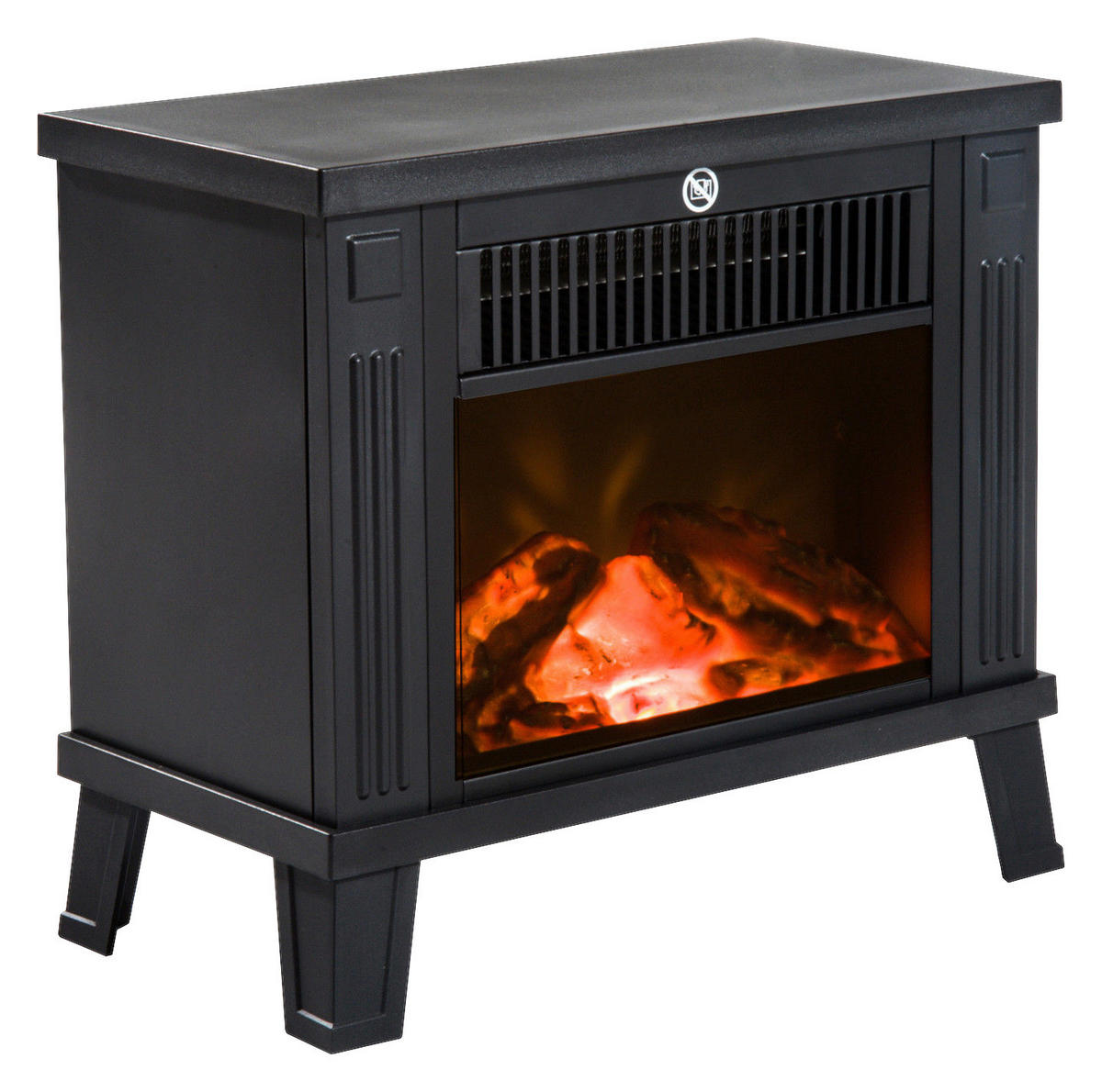 HOMCOM Elektrischer-Kamin 820-065 schwarz B/H/T: ca. 34,5x31x17 cm Elektrokamin 820-065 - schwarz (34,50/31,00/17,00cm) - HOMCOM