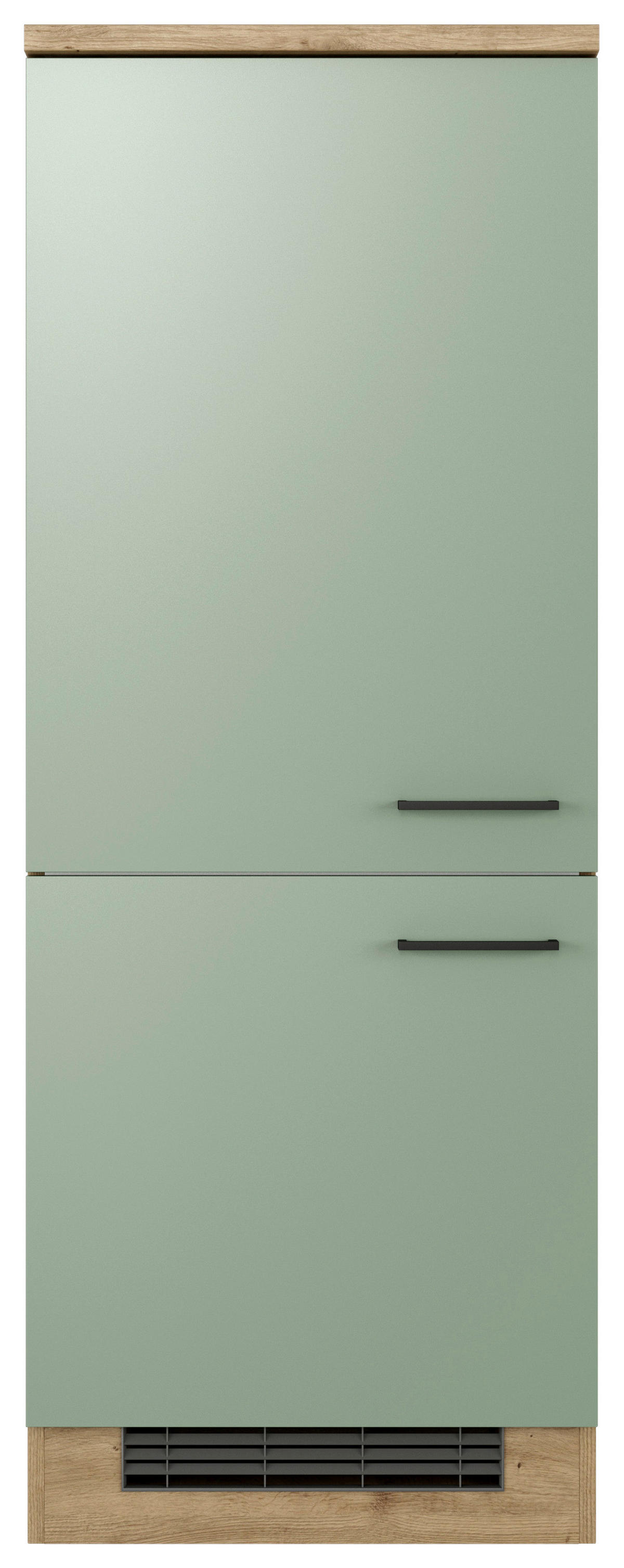 Kühlumbauschrank Cara grün B/H/T: ca. 60x161x60 cm Cara - Eiche/schwarz (60,00/161,00/60,00cm) - Flex-Well