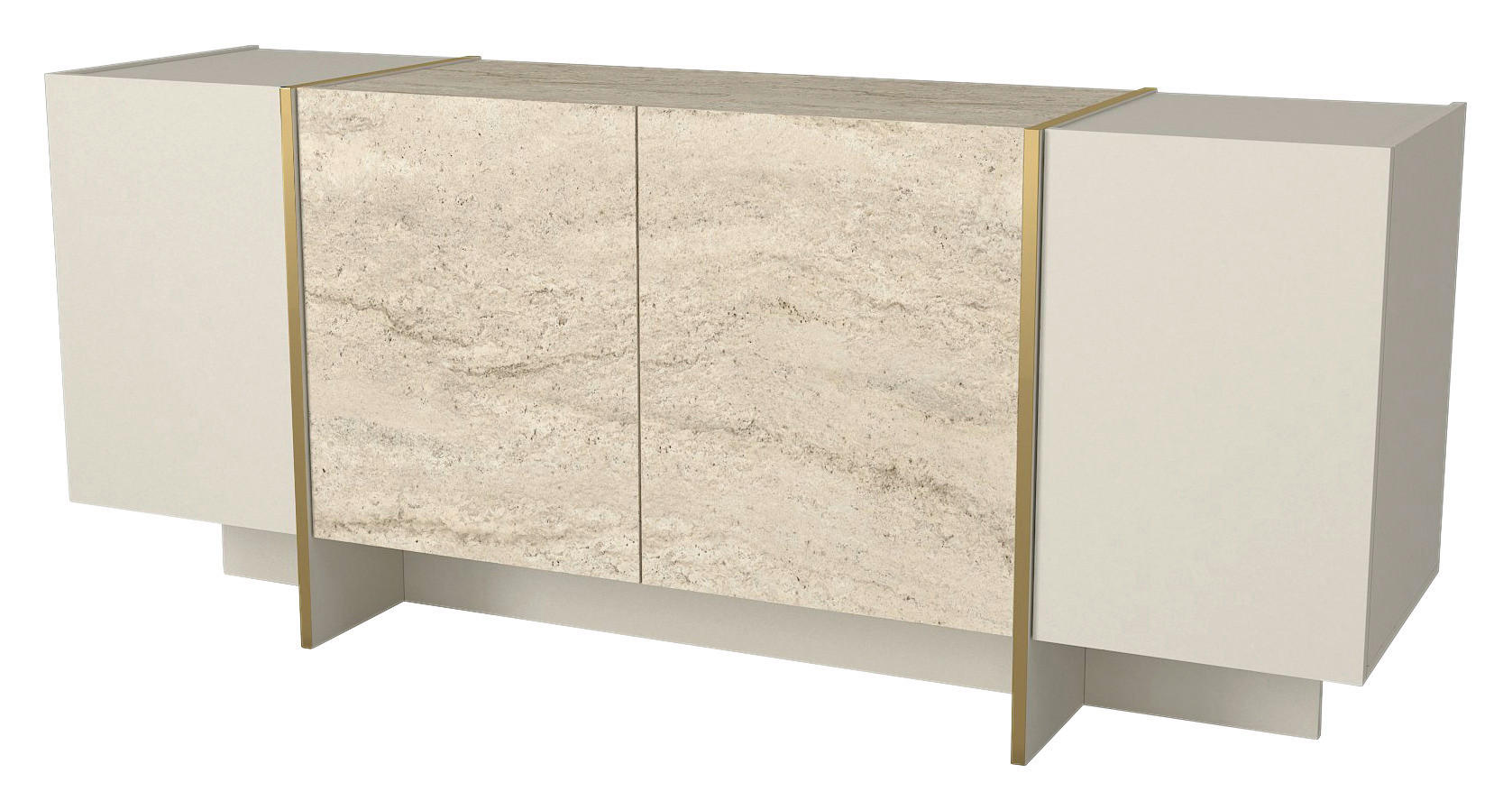 Sideboard Veyron beige granit Optik B/H/T: ca. 180x75,5x46,6 cm Veyron - beige/granit (180,00/75,50/46,60cm) - moebel17