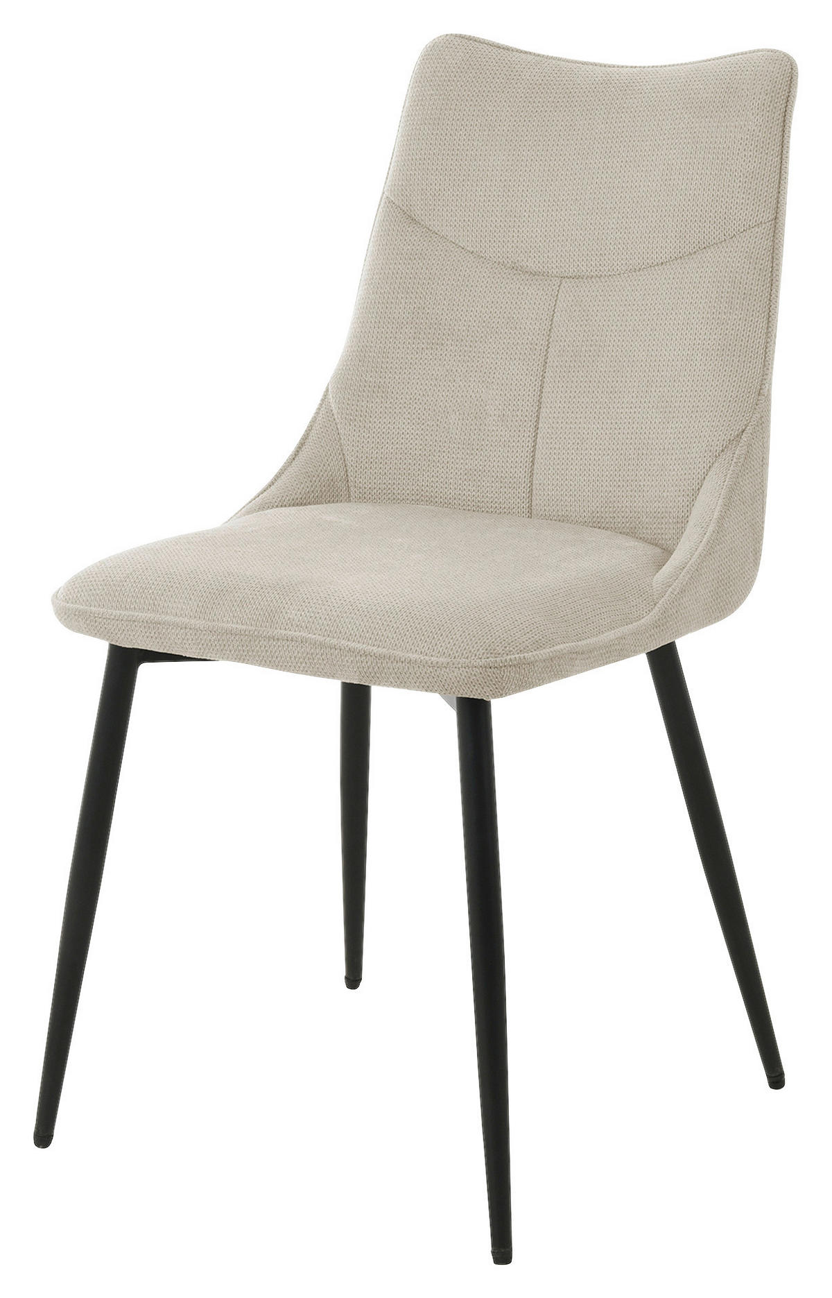 Stuhl CARLO 2er-Set. taupe Webstoff B/H/T: ca. 59x88x47 cm CARLO 2er-Set. - schwarz/taupe (59,00/88,00/47,00cm) - byLIVING