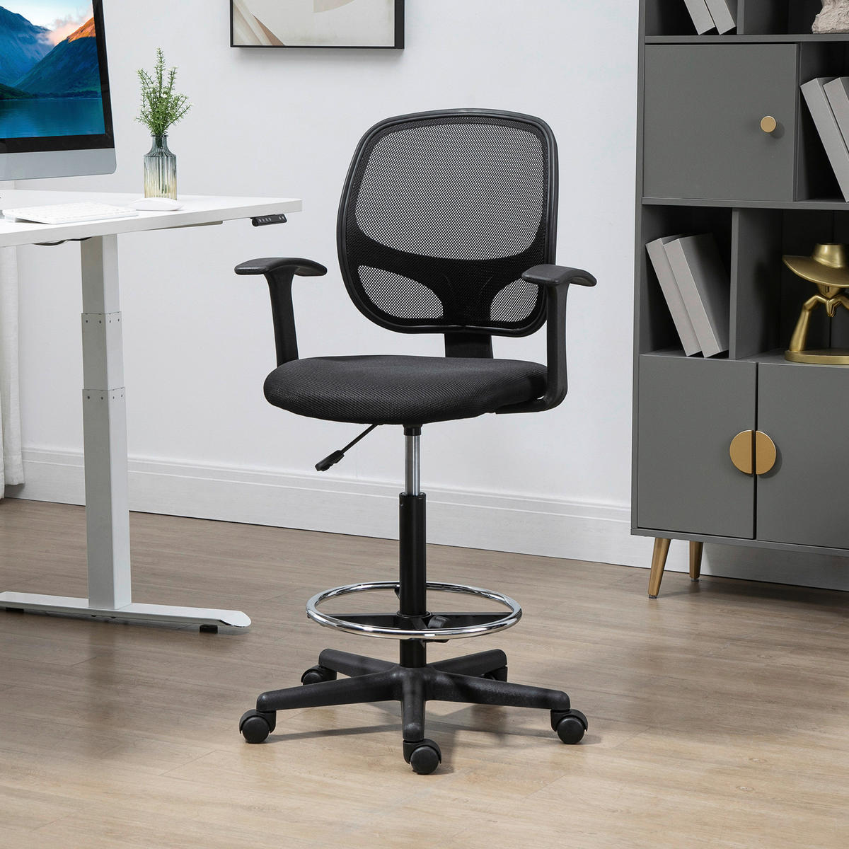 Stuhl 921-598 schwarz 921-598 - schwarz (60,00/132,00/56,00cm) - Vinsetto