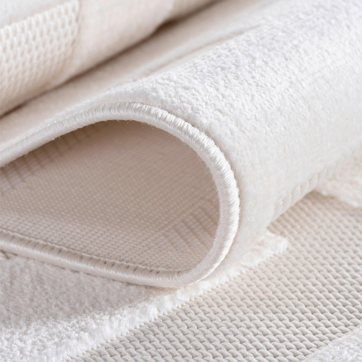 Ayyildiz Kurzflorteppich DOHA creme B/L: ca. 80x250 cm DOHA - creme (80,00/250,00cm) - Ayyildiz