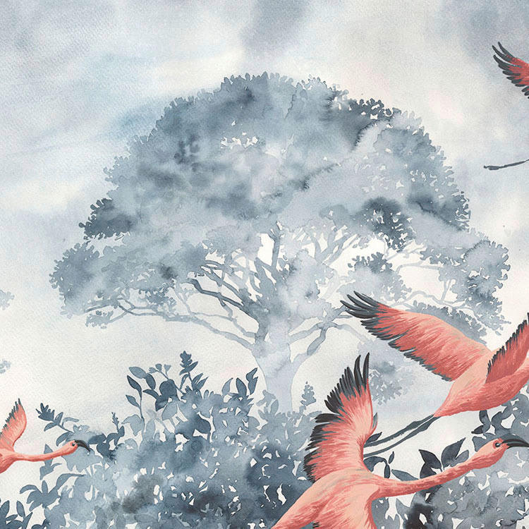 Komar Fototapete Flamingos in the Sky B/L: ca. 400x280 cm Flamingos in the Sky - (400,00/280,00cm) - Komar