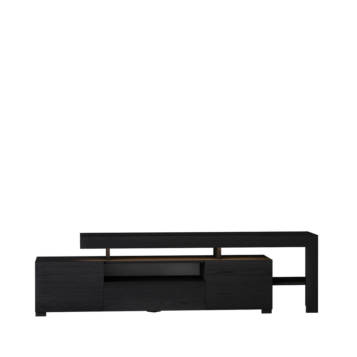 TV-Lowboard 9055 schwarz B/H/T: ca. 192x53x37 cm 9055 - schwarz (192,00/53,00/37,00cm) - moebel17