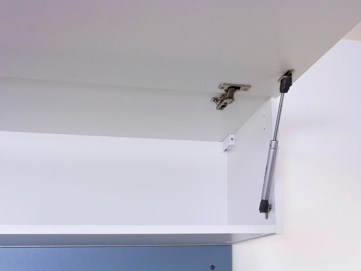 Flex-Well Hängeschrank Lucca weiß matt B/H/T: ca. 100x32x32 cm Lucca - weiß/Alu (100,00/32,00/32,00cm) - Flex-Well