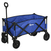 Outsunny Bollerwagen faltbar dunkelblau Stahl B/H/L: ca. 51x92x107 cm Bollerwagen_faltbar - dunkelblau (107,00/51,00/92,00cm) - Outsunny