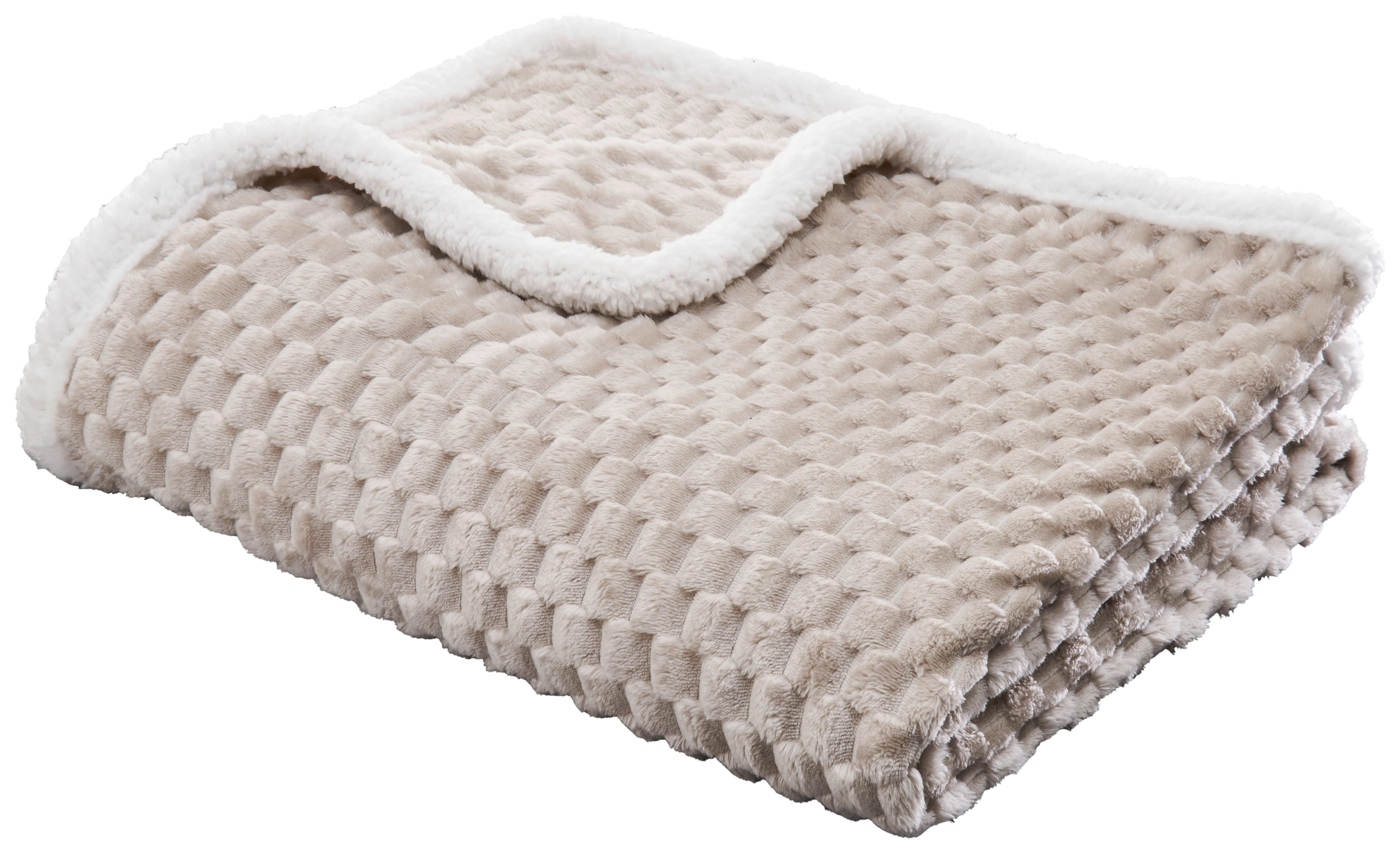Tagesdecke Wabe Flanell Wabe - beige (200,00/230,00cm) - POCOline