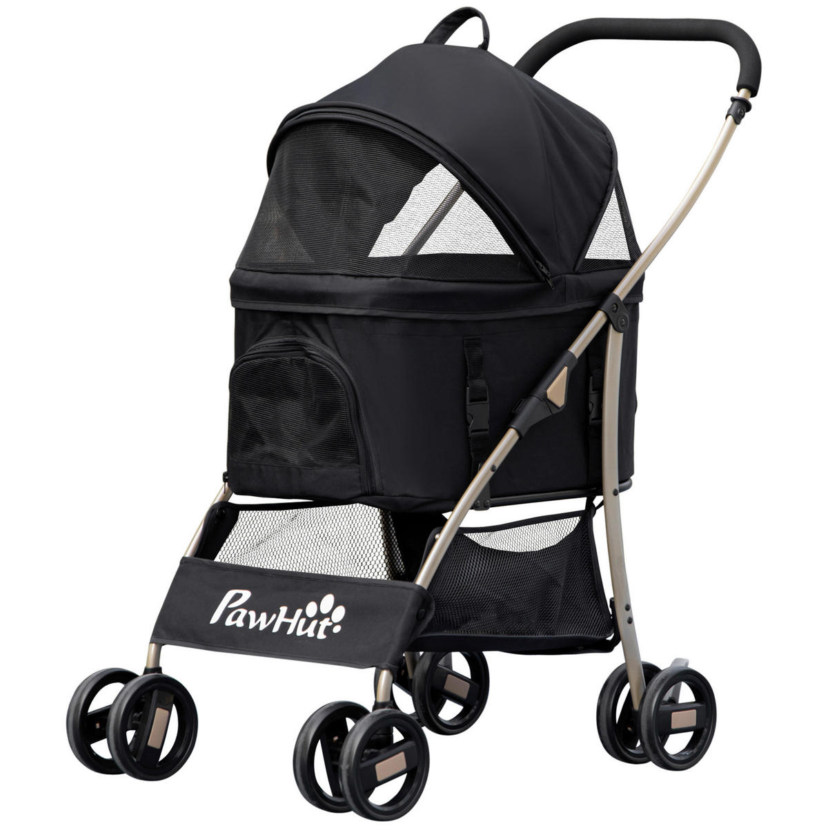 PawHut Haustier-Trolley schwarz Polyester-Mischgewebe B/H/L: ca. 49,5x98x82 cm Haustier-Trolley - schwarz (82,00/49,50/98,00cm) - PawHut
