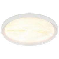 GLOBO LED-Deckenleuchte Marmoroptik weiß Metall Kunststoff H/D: ca. 8x38,5 cm 1 Brennstellen TYRONE - weiß/Marmoroptik (38,50/8,00cm) - GLOBO