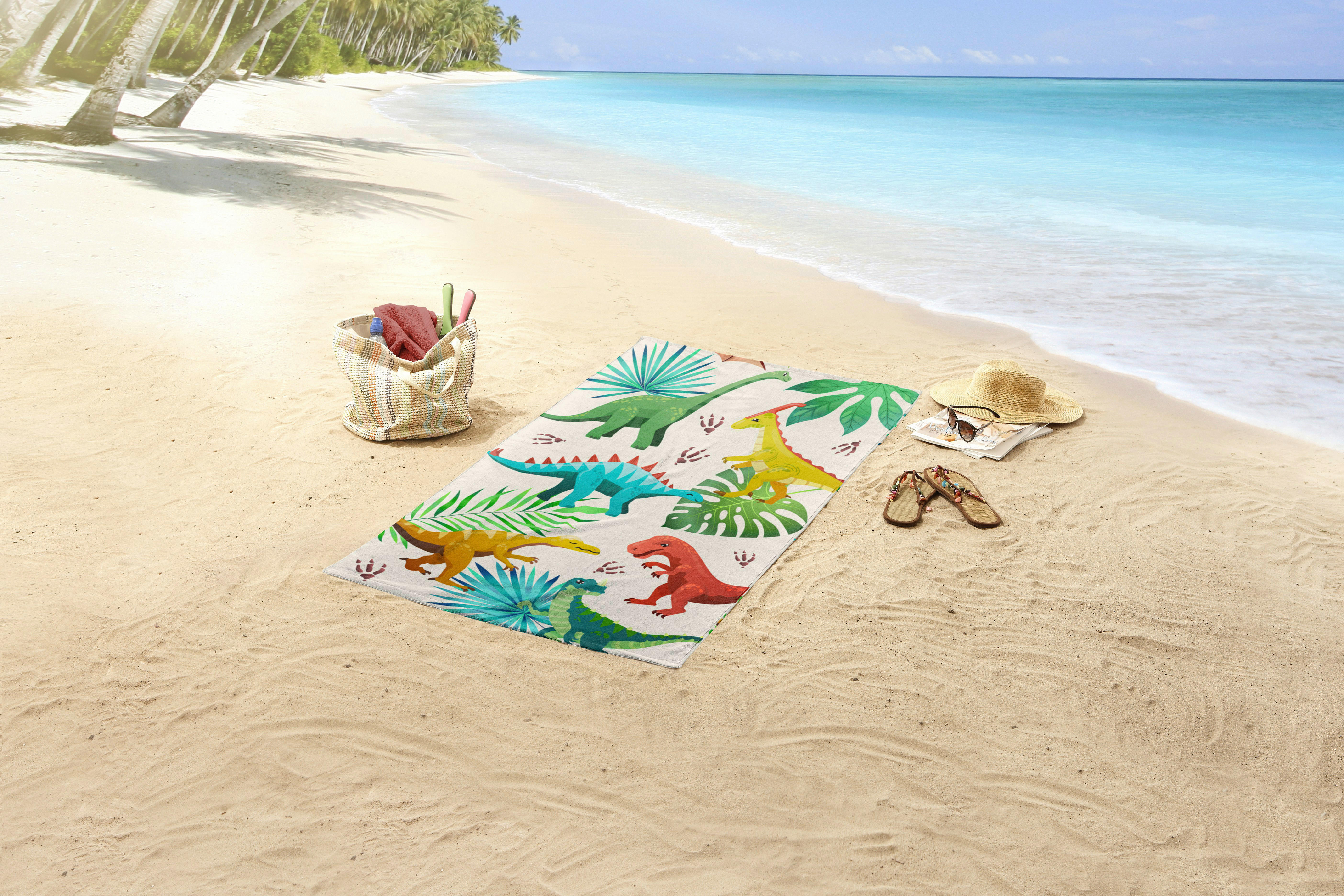 Strandtuch Dinos Multi Polyester B/L: ca. 75x150 cm Dinos - Multi (75,00/150,00cm) - Good Morning