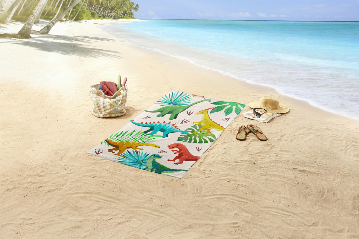 Strandtuch Dinos Multi Polyester B/L: ca. 75x150 cm Dinos - Multi (75,00/150,00cm) - Good Morning