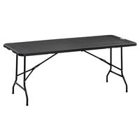 Outsunny Gartentisch dunkelgrau Polyethylen B/H/L: ca. 75,5x73x180 cm Gartentisch - dunkelgrau (180,00/75,50/73,00cm) - Outsunny
