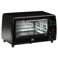 HOMCOM Küchengerät schwarz Edelstahl B/H/L: ca. 26x36,5x22 cm Minibackofen - schwarz (22,00/26,00/36,50cm) - HOMCOM