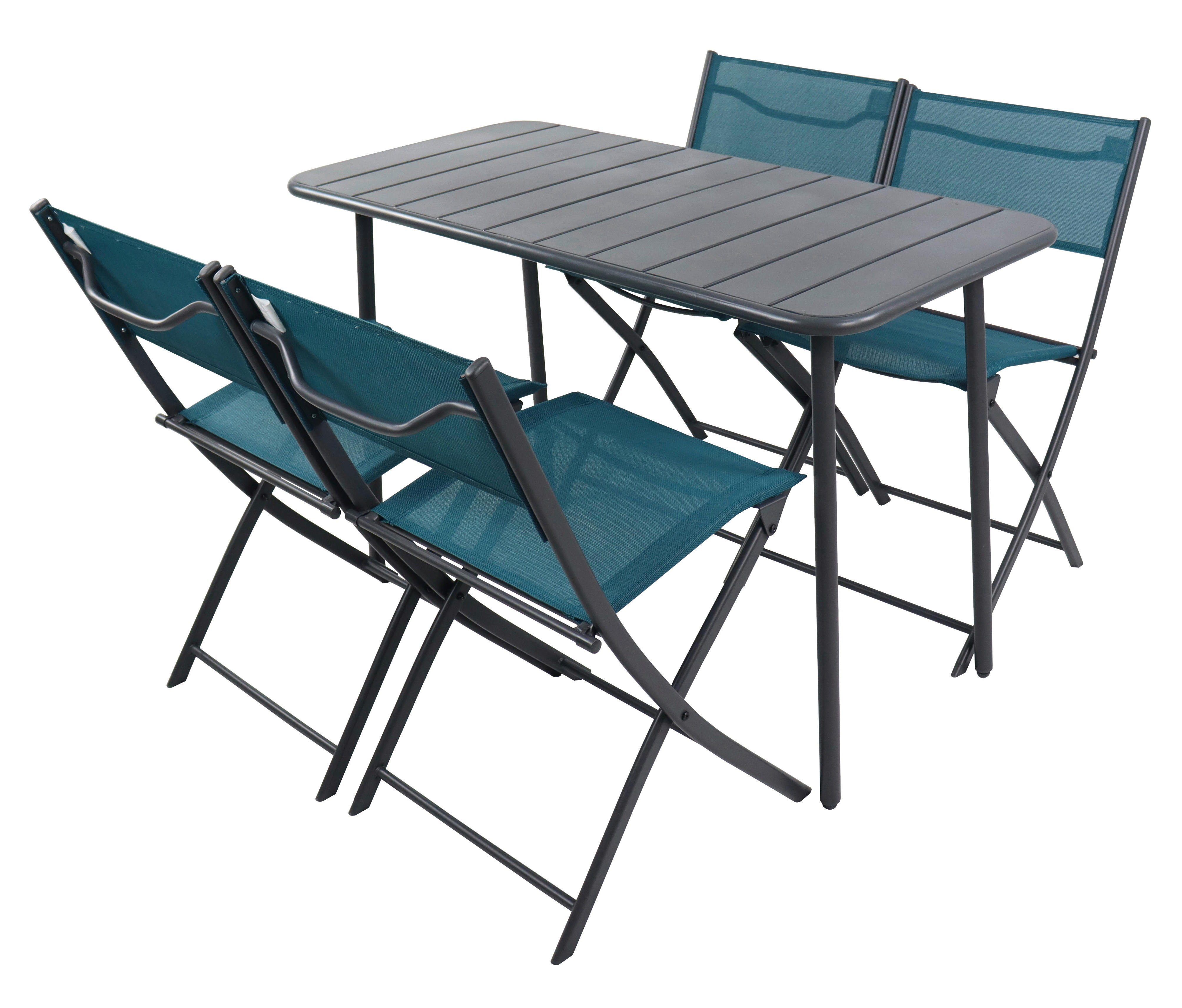 VCM Gartensitzgruppe Sumila türkis Stahl B/H/L: ca. 45x79x46 cm Sumila - türkis (46,00/45,00/79,00cm) - VCM