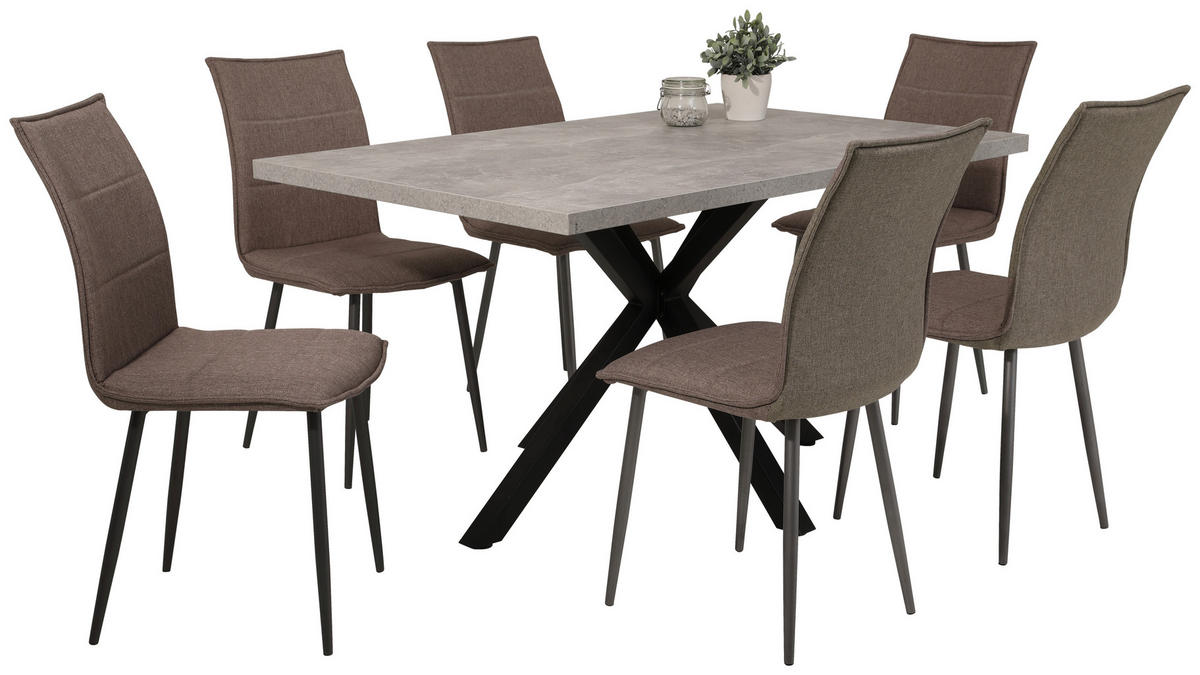 Esstisch CLEO I Beton Optik anthrazit B/H/T: ca. 140x76x90 cm CLEO I - Beton/anthrazit (140,00/76,00/90,00cm) - Hela