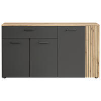 Sideboard Esteban anthrazit Eiche Nachbildung B/H/T: ca. 150x83x42 cm Esteban - Eiche/anthrazit (150,00/83,00/42,00cm)