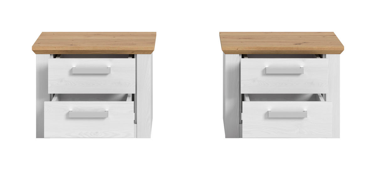 Nachtkonsolen VERONA Sibiu Lärche Nachbildung Eiche Artisan Nachbildung B/H/T: ca. 56x43x39 cm VERONA - Eiche (56,00/43,00/39,00cm) - xonox.home