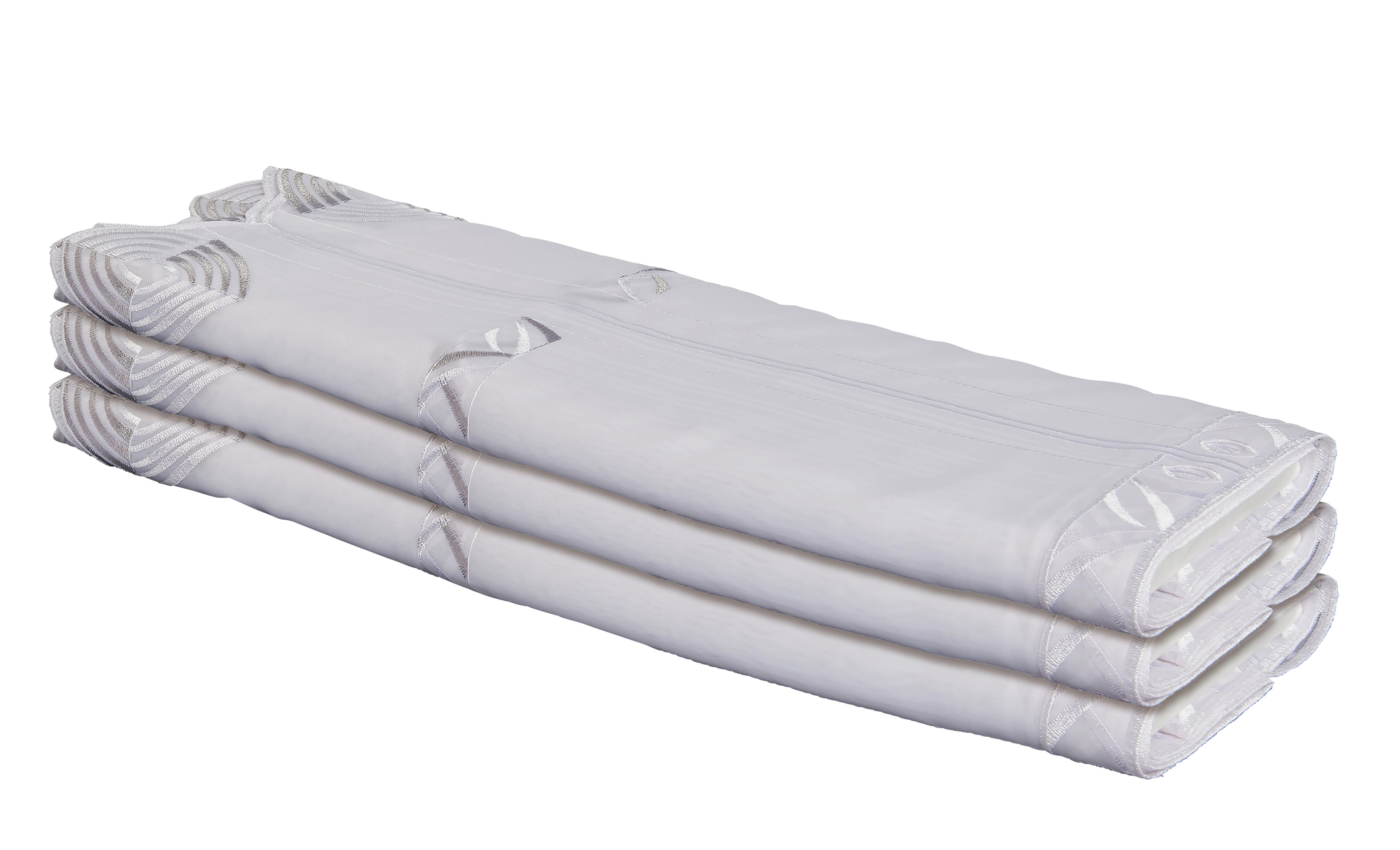 Scheibengardinen-Meterware Olga grau H: ca. 60 cm Olga - grau (60,00cm)