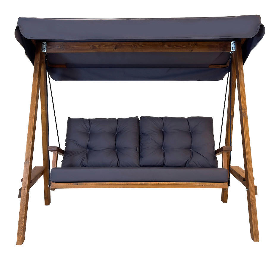 Westmann Hollywoodschaukel Pera anthrazit Holz B/H/L: ca. 203x180x116 cm Pera - anthrazit (116,00/203,00/180,00cm) - Westmann