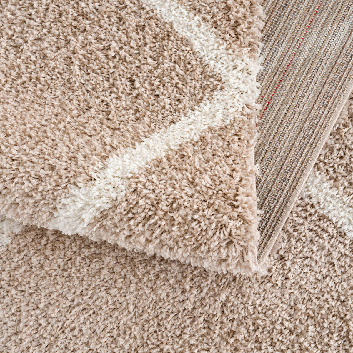 Sanat Hochflorteppich MADRID beige D: ca. 200 cm MADRID - beige (200,00cm) - Sanat