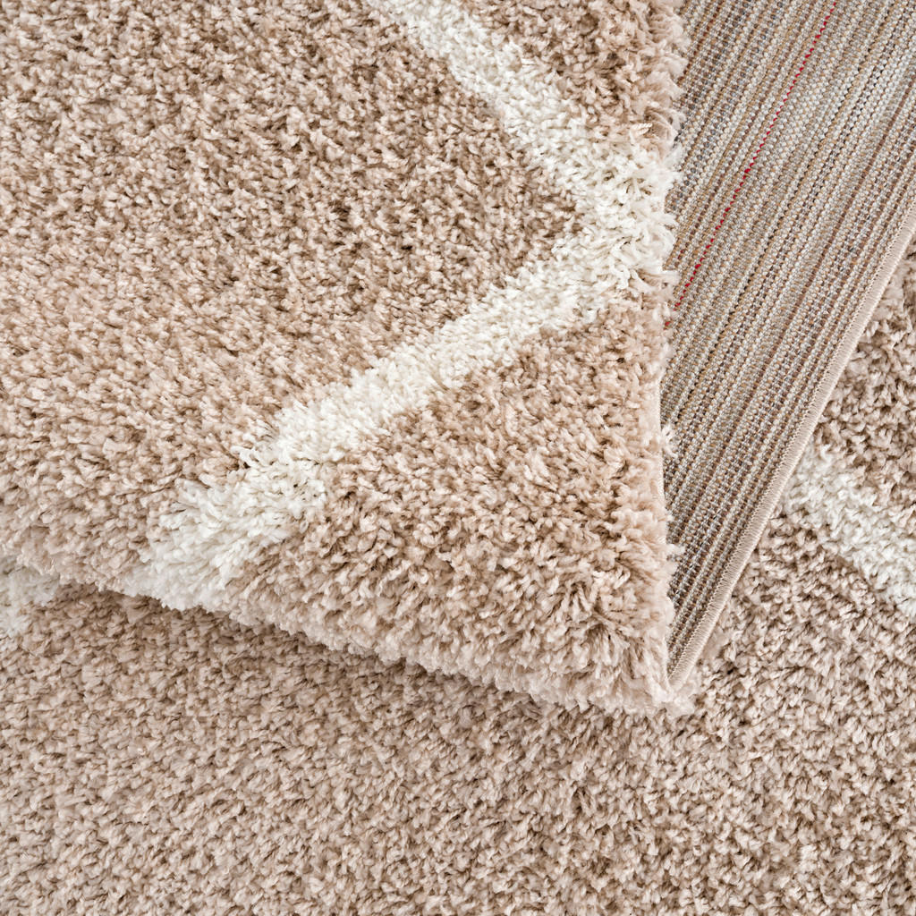 Thumbnail - Sanat Hochflorteppich MADRID beige B/L: ca. 150x150 cm