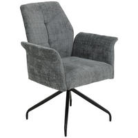 Armlehnstuhl Viktoria hellgrau Microfaser Webstoff B/H/T: ca. 71x93x68 cm Viktoria - hellgrau (71,00/93,00/68,00cm) - Hela