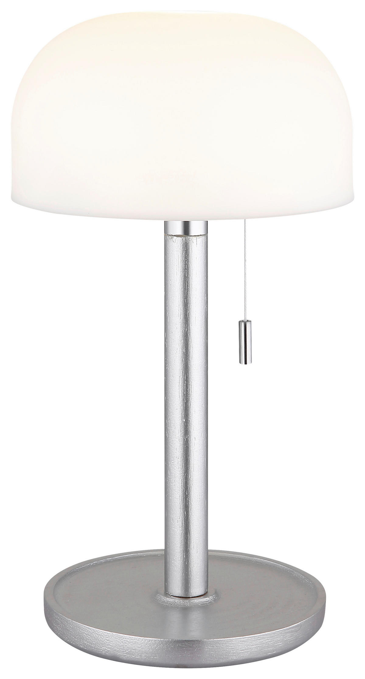 GLOBO LED-Tischleuchte NORMAN 21016N weiß Opal silber Bambus Kunststoff H/D: ca. 28x15 cm 1 Brennstellen NORMAN - weiß/Opal (15,00/28,00cm) - GLOBO
