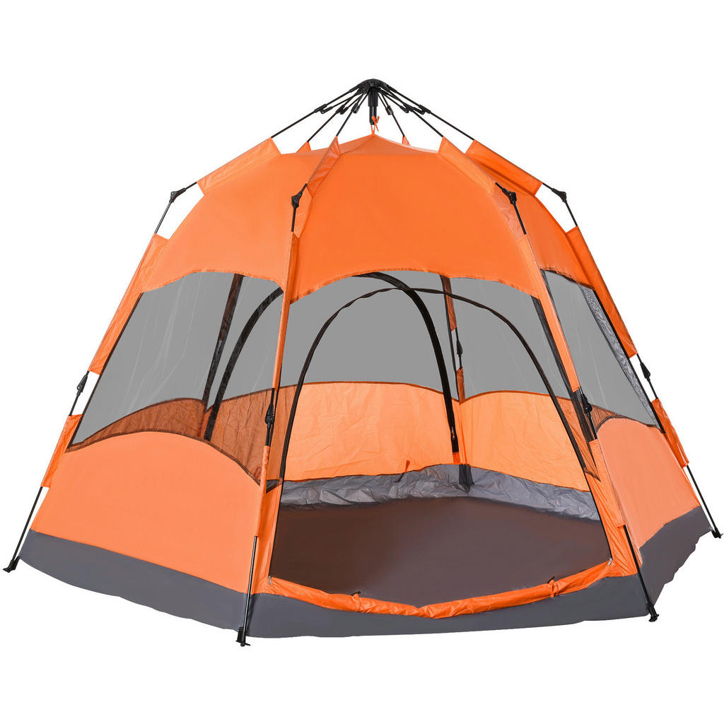 Thumbnail - Outsunny Doppelwandzelt orange Polyester-Mischgewebe B/H/L: ca. 280x170x280 cm