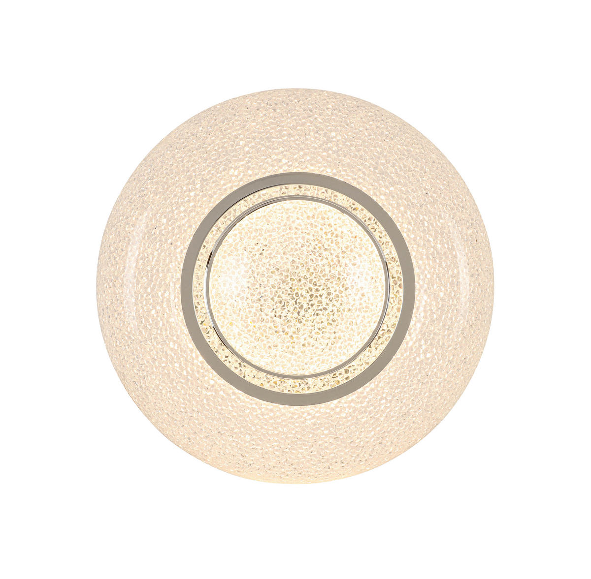 Nolo LED Deckenleuchte weiß Chrom Kunststoff Metall B/H/L: ca. 38x8x38 cm null 1 Brennstellen LED-Deckenleuchte_Andrea - weiß/Chrom (38,00/38,00/8,00cm) - Nolo
