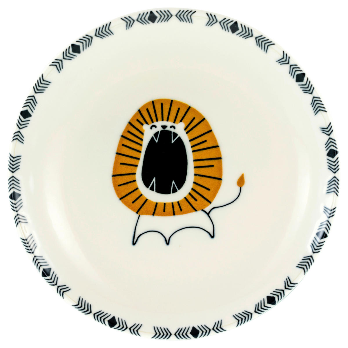 CreaTable Tellerset Safari mehrfarbig Steinzeug D: ca. 21 cm Safari - mehrfarbig (21,00cm) - CreaTable