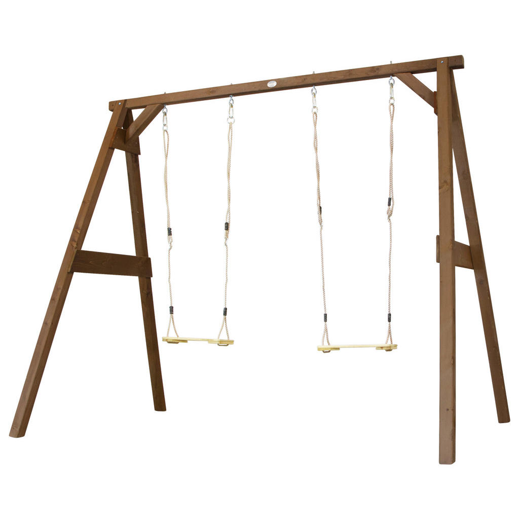 Thumbnail - AXI Doppelschaukel braun B/H/T: ca. 254x207x160 cm