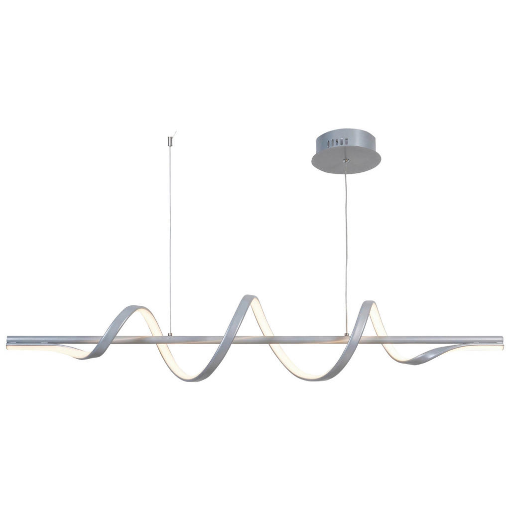 Thumbnail - Pendelleuchte Chrom Metall Kunststoff Aluminium L: ca. 120 cm