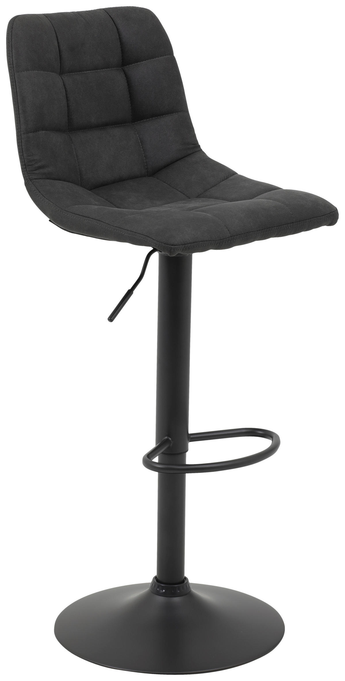 Barhocker Yvonne 2er Set anthrazit Vintage Microfaser B/H/T: ca. 43x113x44 cm Yvonne 2er Set - anthrazit/grau (43,00/113,00/44,00cm) - Hela