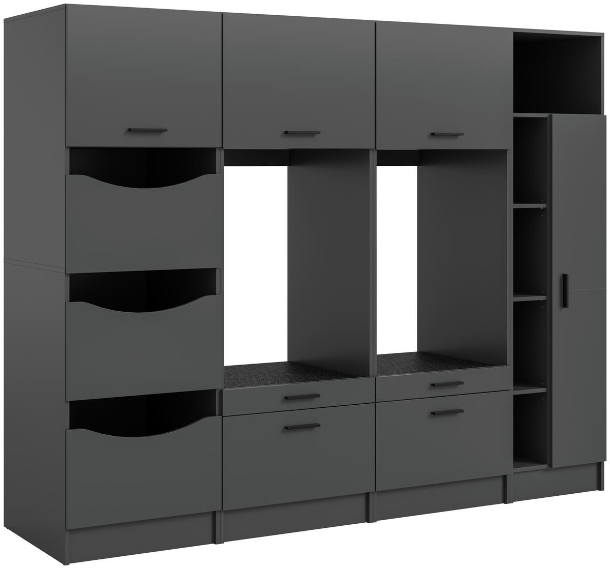 Waschmaschinenumbauschrank Free anthrazit B/H/T: ca. 242x195x68 cm Free - anthrazit (242,00/195,00/68,00cm) - xonox.home