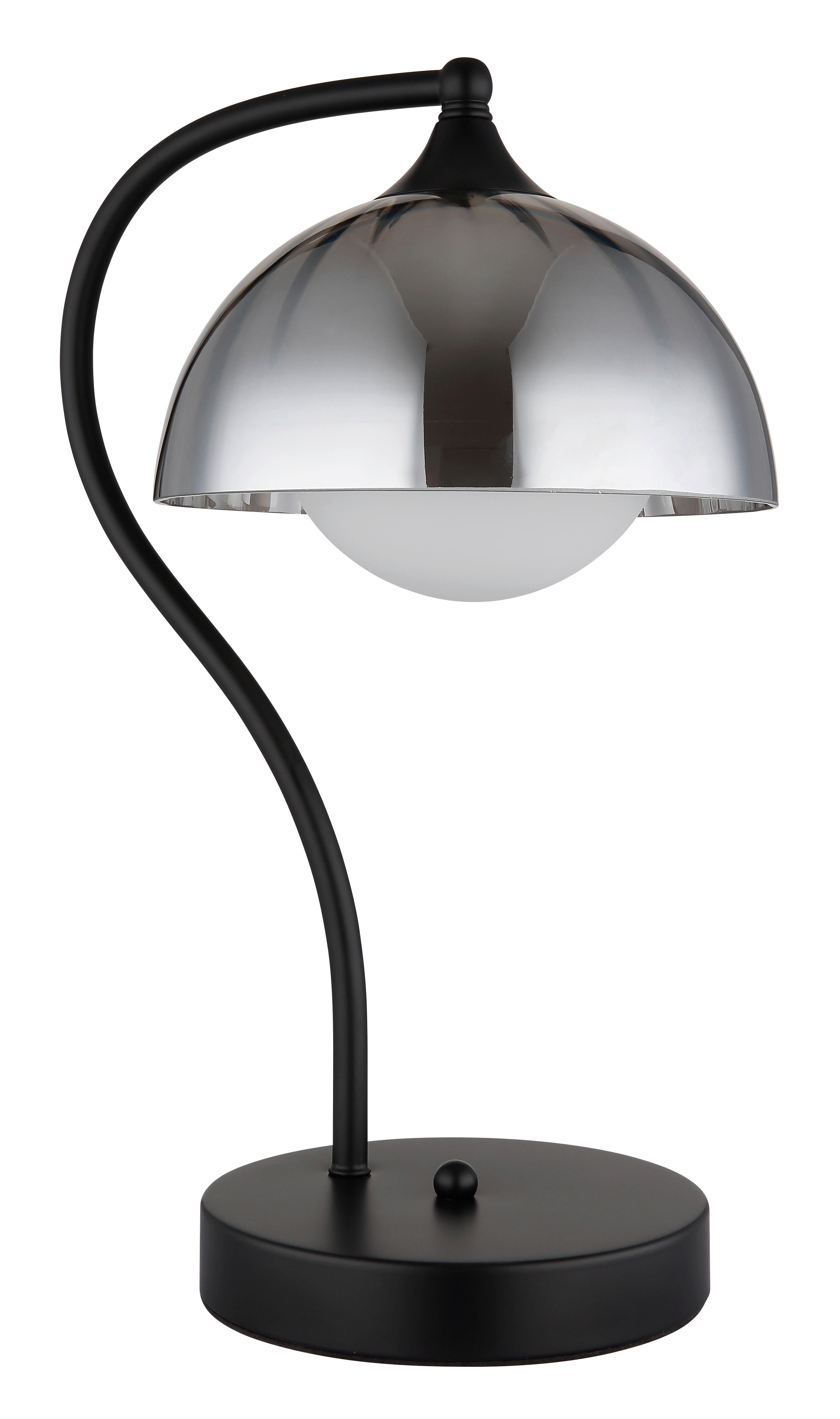 GLOBO Tischleuchte EVA 50200108 Rauch schwarz Opal Glas Metall B/H/L: ca. 24,5x39,5x20 cm G9 1 Brennstellen EVA - schwarz/Opal (20,00/24,50/39,50cm) - GLOBO