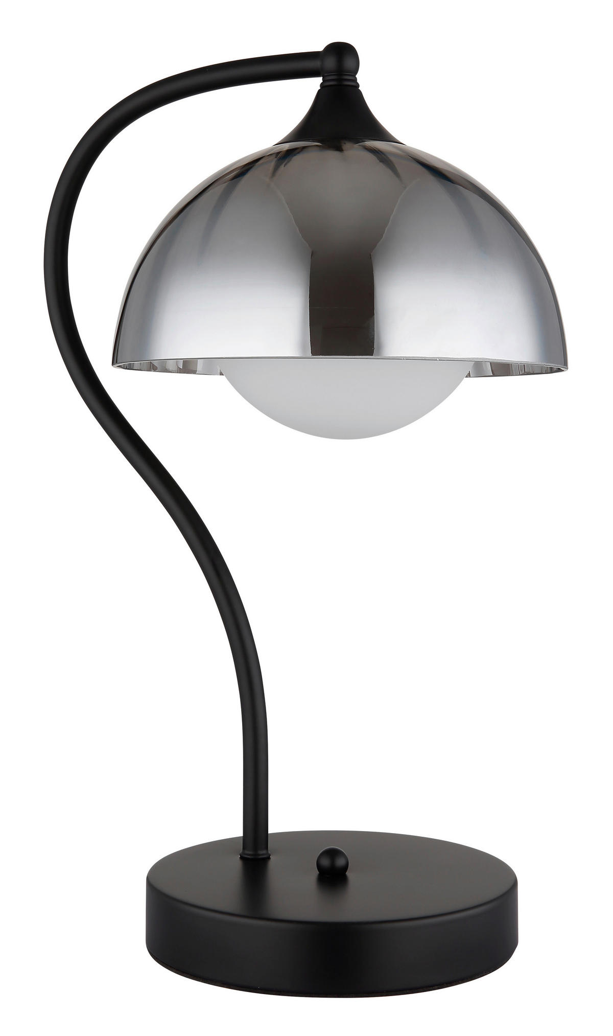 GLOBO Tischleuchte EVA 50200108 Rauch schwarz Opal Glas Metall B/H/L: ca. 24,5x39,5x20 cm G9 1 Brennstellen EVA - schwarz/Opal (20,00/24,50/39,50cm) - GLOBO
