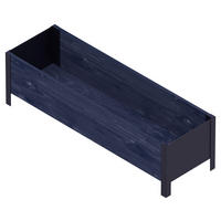 UPYARD Hochbeet MODERN schwarz Holz B/H/L: ca. 36x32x118 cm MODERN - schwarz (118,00/36,00/32,00cm) - UPYARD