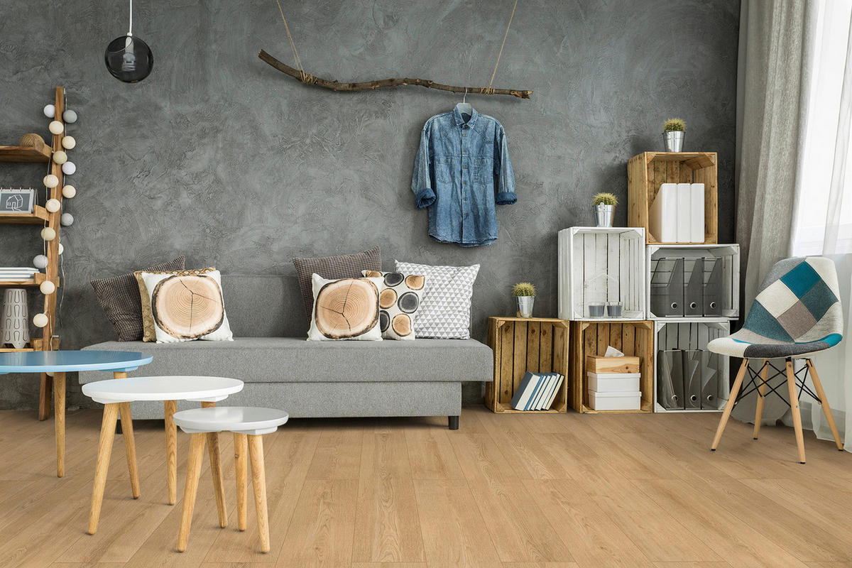 Click-Vinylboden Eiche elegant ca. 2,538 m² im Paket  B/L: ca. 24,6x129 cm pro Paket Eiche elegant ca. 2,538 m² im Paket - natur (24,60/129,00cm)