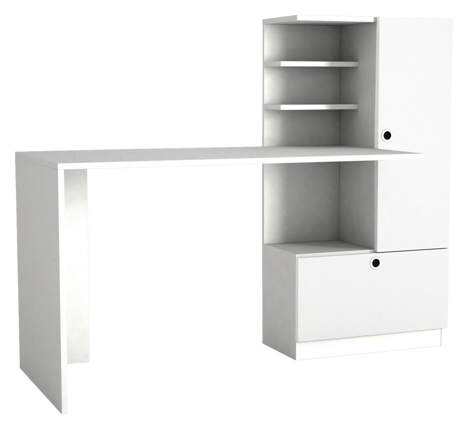 Schreibtisch Merinos weiß B/H/T: ca. 150x120x62 cm Merinos - weiß (150,00/120,00/62,00cm) - moebel17