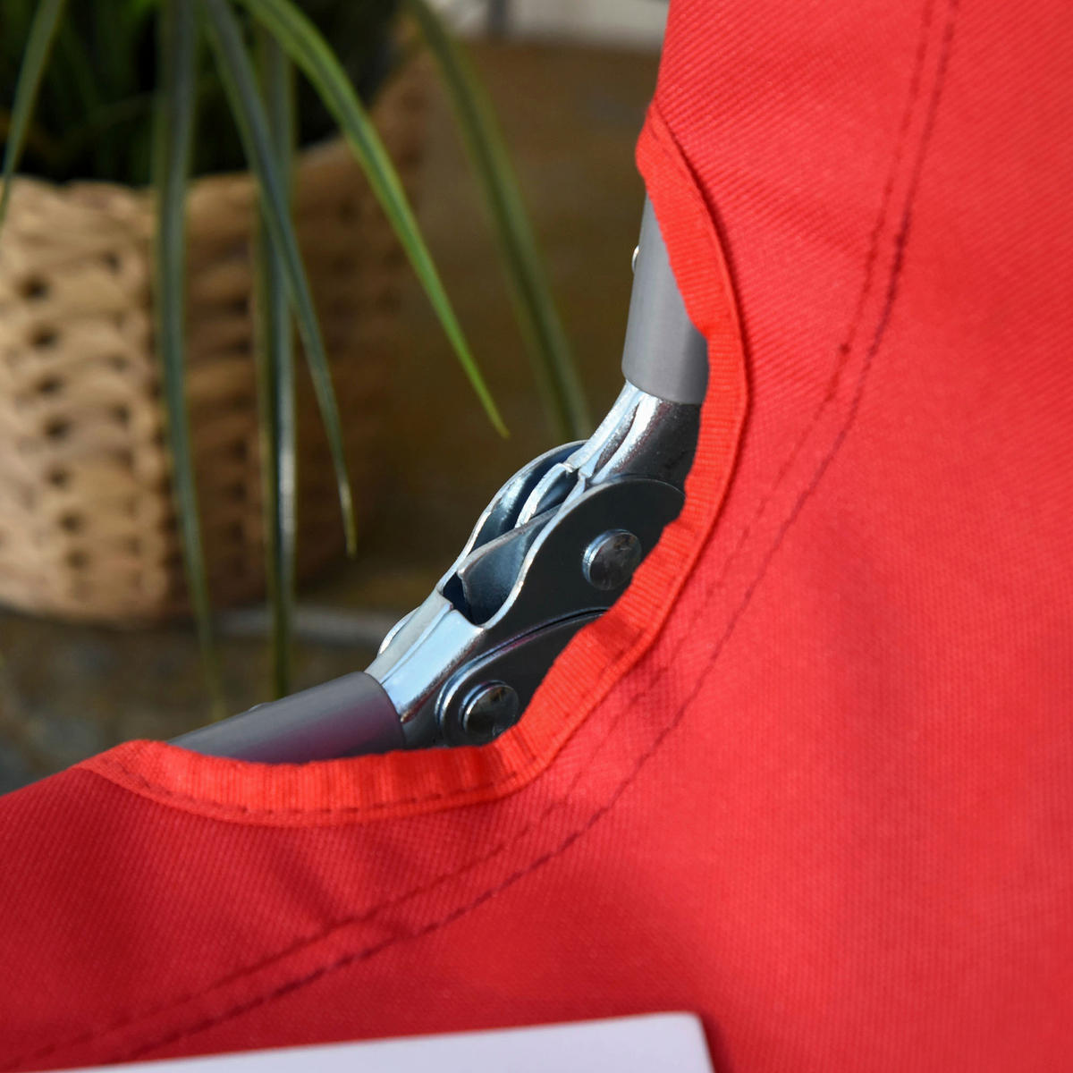 Outsunny Sonnenliege rot Polyester B/H/L: ca. 55x24x187 cm Sonnenliege - rot (187,00/55,00/24,00cm) - Outsunny