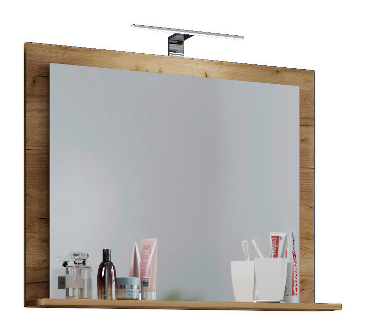 Wandspiegel Lendas Eiche Honig Nachbildung Holzwerkstoff B/H/T: ca. 60x65x17 cm Lendas - Eiche (60,00/65,00/17,00cm) - VCM Möbel