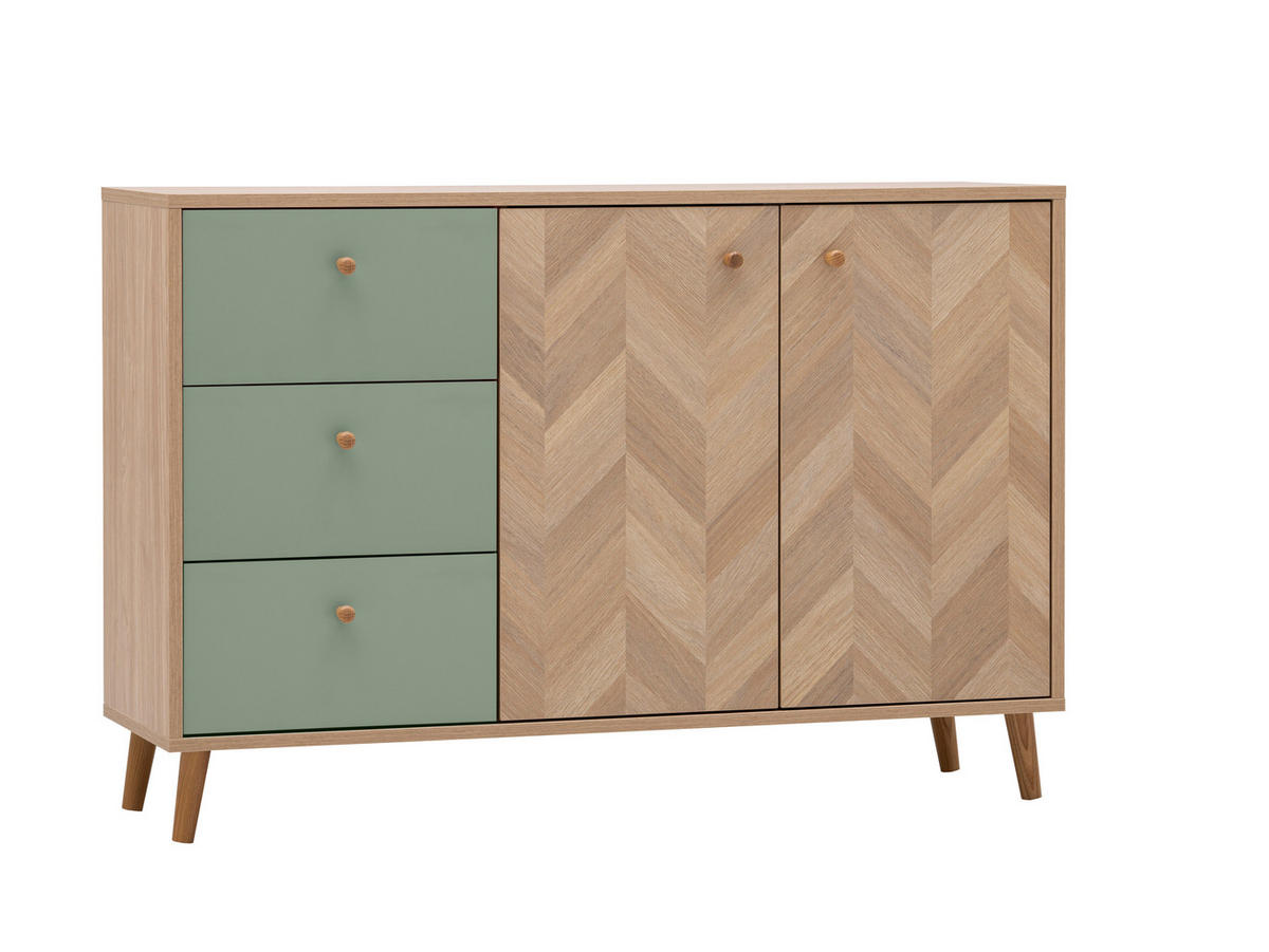 Sideboard Visby Pistazie Eiche Nachbildung B/H/T: ca. 109x63,9x33,05 cm Visby - Eiche/Pistazie (109,00/63,90/33,05cm) - Schildmeyer