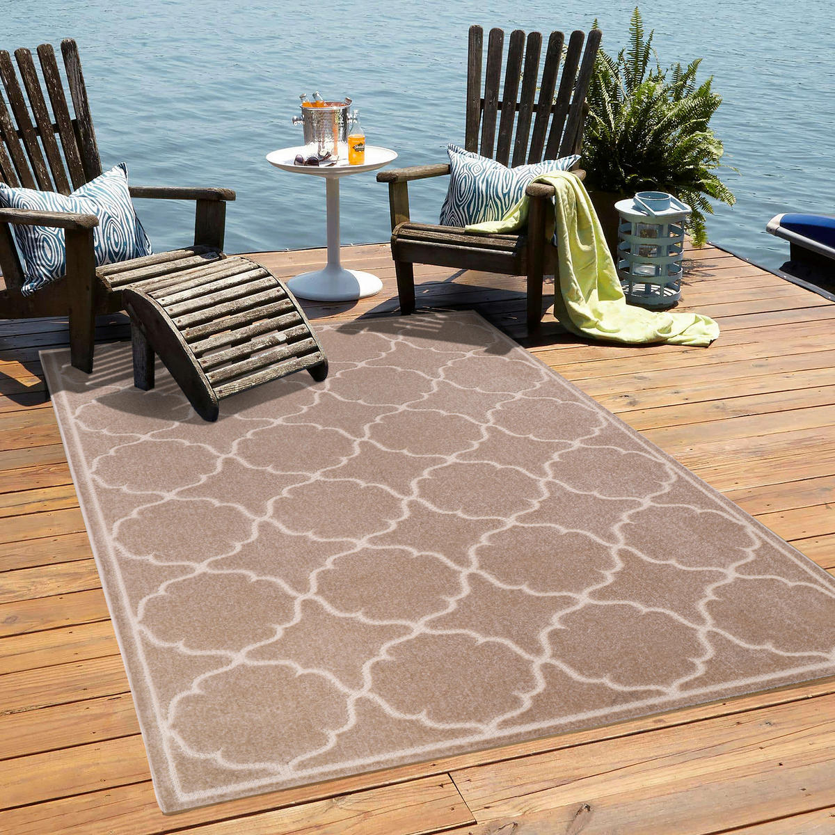 Sanat Outdoorteppich BERLIN beige B/L: ca. 80x150 cm BERLIN - beige (80,00/150,00cm) - Sanat