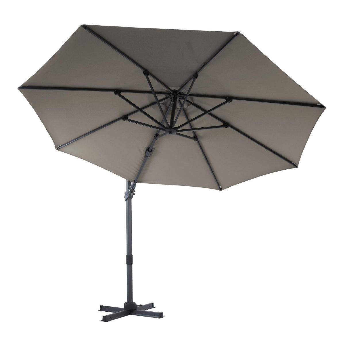 AXI Outdoor Living Ampelschirm Cyrus anthrazit Metall B/H/L: ca. 300x250x300 cm Cyrus - anthrazit/taupe (300,00/300,00/250,00cm) - AXI Outdoor Living