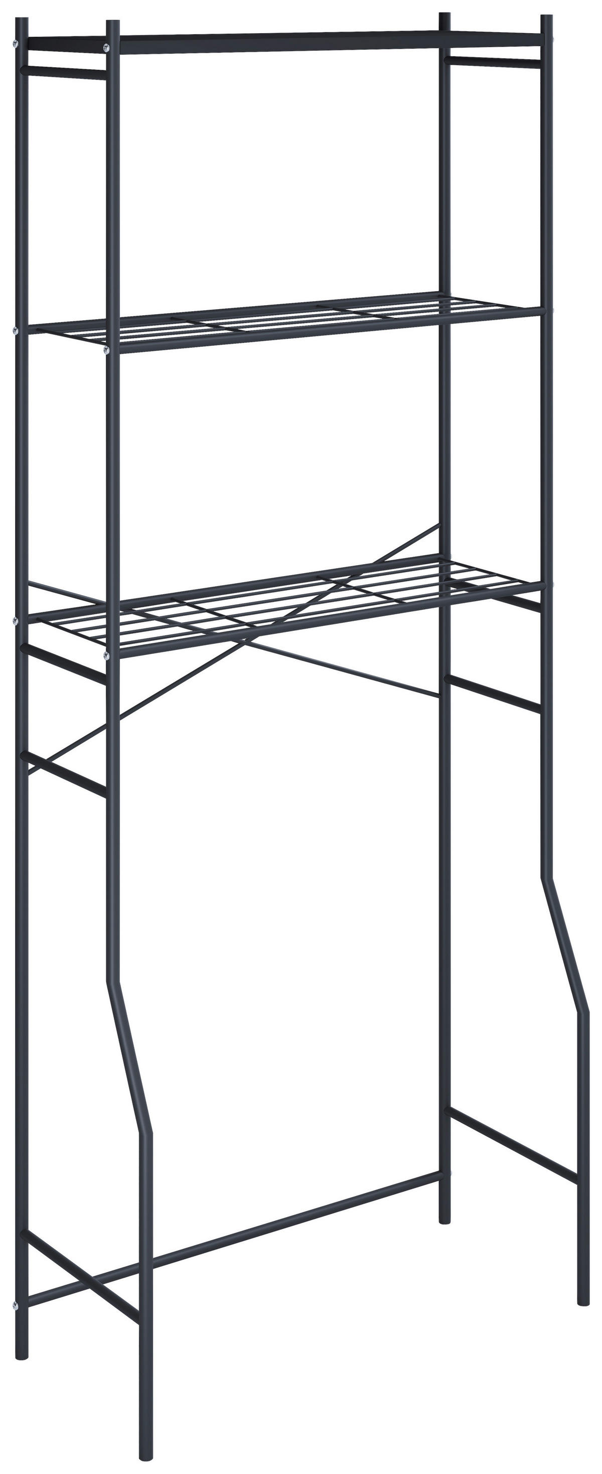 Waschmaschinenschrank Tubas schwarz B/H/T: ca. 64x160x25 cm Tubas - schwarz (64,00/160,00/25,00cm) - VCM Möbel