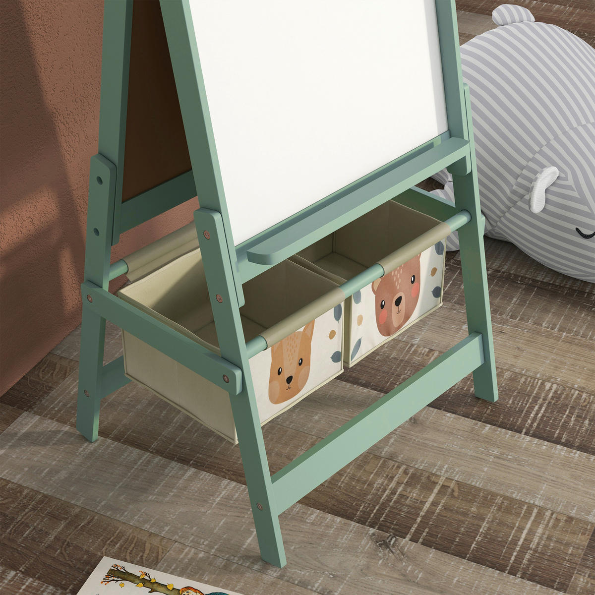 AIYAPLAY Kindertafel B/H/L: ca. 46,5x93x54 cm Kindertafel - grün (54,00/46,50/93,00cm) - AIYAPLAY