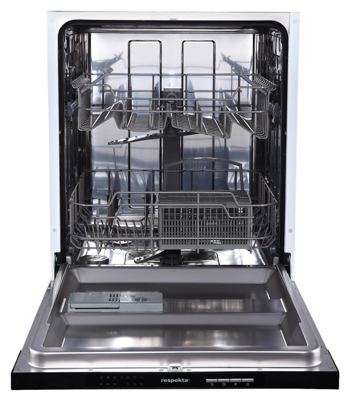 Respekta Küchenblock Premium weiß hochglänzend B/H/T: ca. 345x220,5x60 cm Premium - Eiche/weiß (345,00/220,50/60,00cm) - Respekta